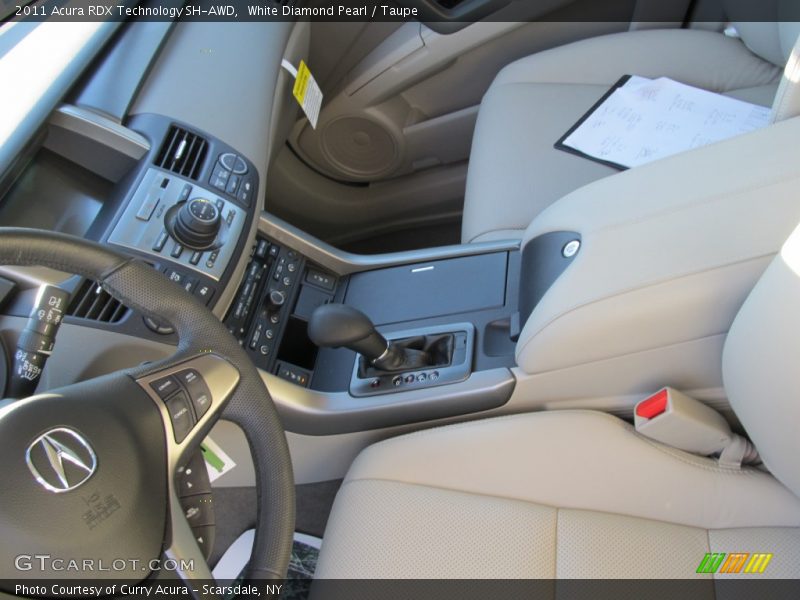 White Diamond Pearl / Taupe 2011 Acura RDX Technology SH-AWD