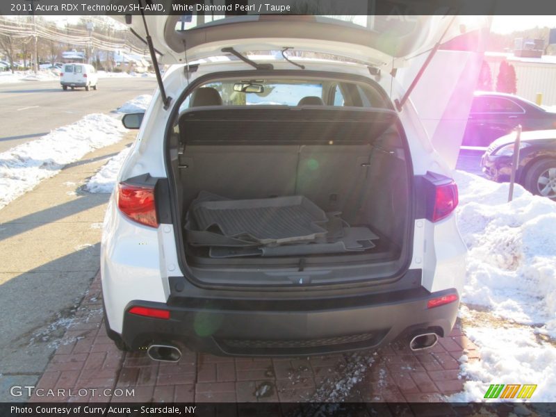 White Diamond Pearl / Taupe 2011 Acura RDX Technology SH-AWD