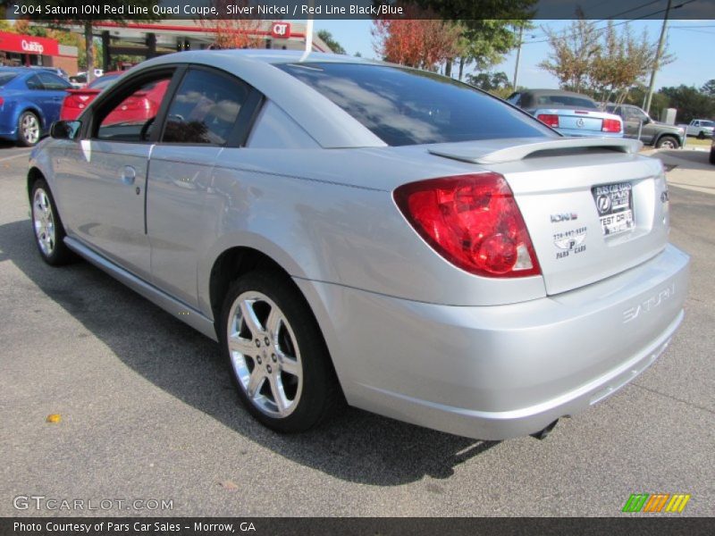 Silver Nickel / Red Line Black/Blue 2004 Saturn ION Red Line Quad Coupe