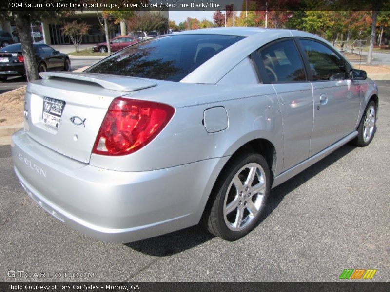 Silver Nickel / Red Line Black/Blue 2004 Saturn ION Red Line Quad Coupe