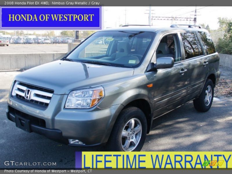 Nimbus Gray Metallic / Gray 2008 Honda Pilot EX 4WD