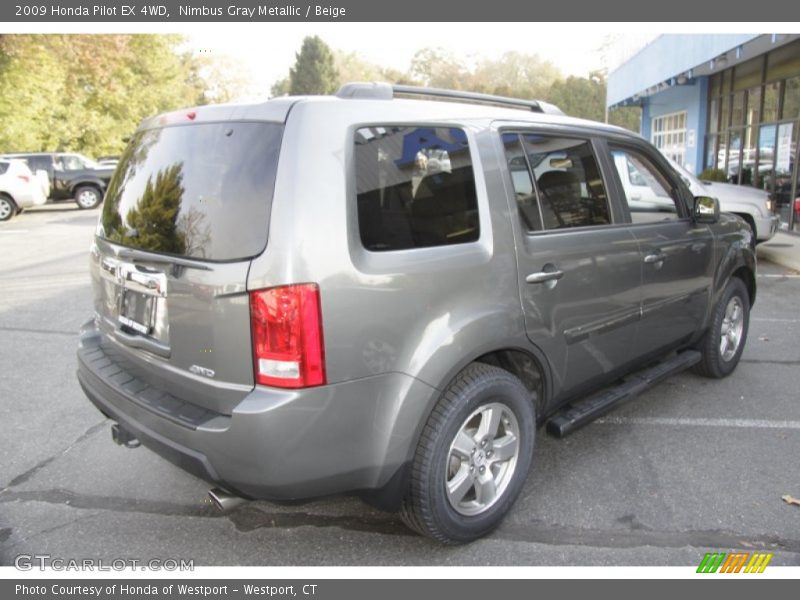 Nimbus Gray Metallic / Beige 2009 Honda Pilot EX 4WD