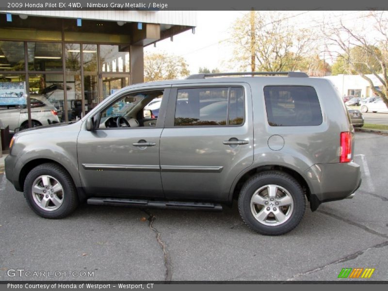 Nimbus Gray Metallic / Beige 2009 Honda Pilot EX 4WD