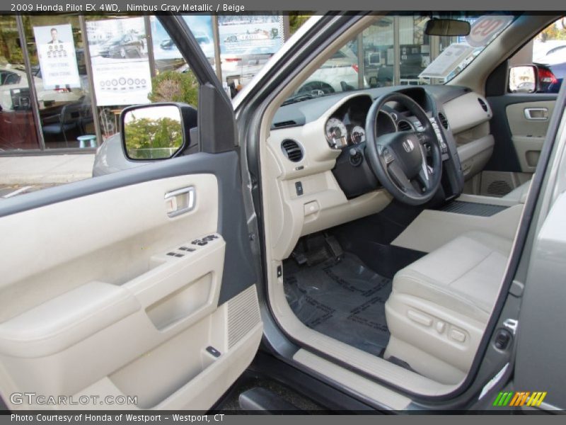 Nimbus Gray Metallic / Beige 2009 Honda Pilot EX 4WD