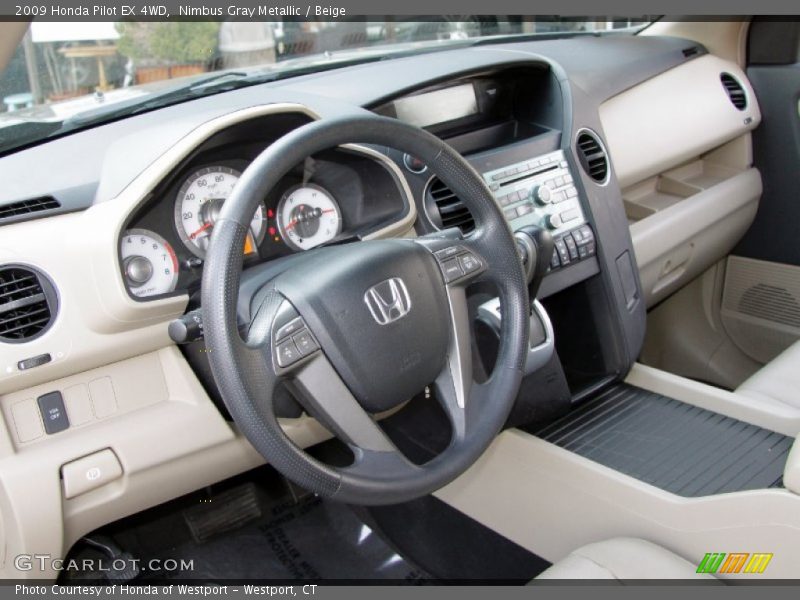 Nimbus Gray Metallic / Beige 2009 Honda Pilot EX 4WD