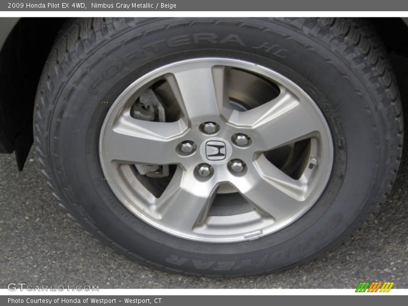 Nimbus Gray Metallic / Beige 2009 Honda Pilot EX 4WD