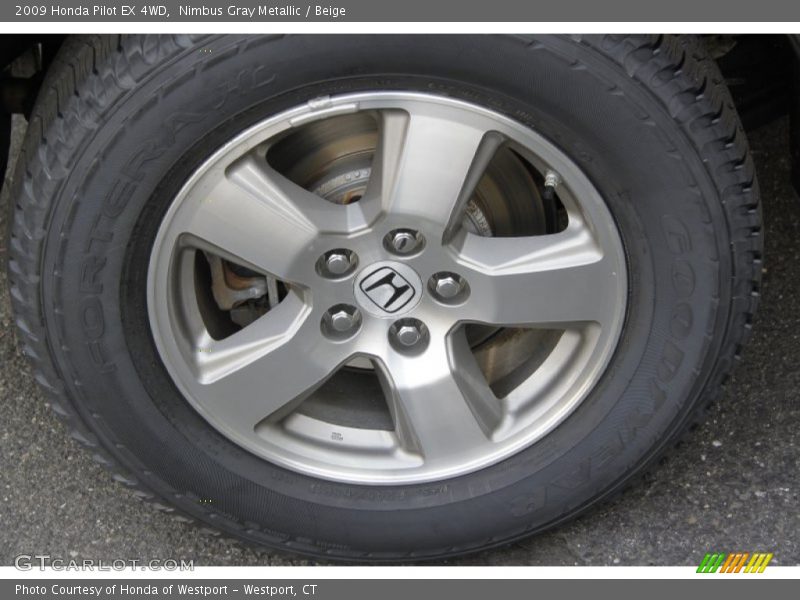Nimbus Gray Metallic / Beige 2009 Honda Pilot EX 4WD