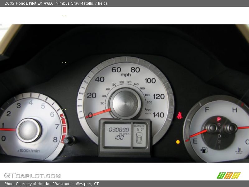 Nimbus Gray Metallic / Beige 2009 Honda Pilot EX 4WD