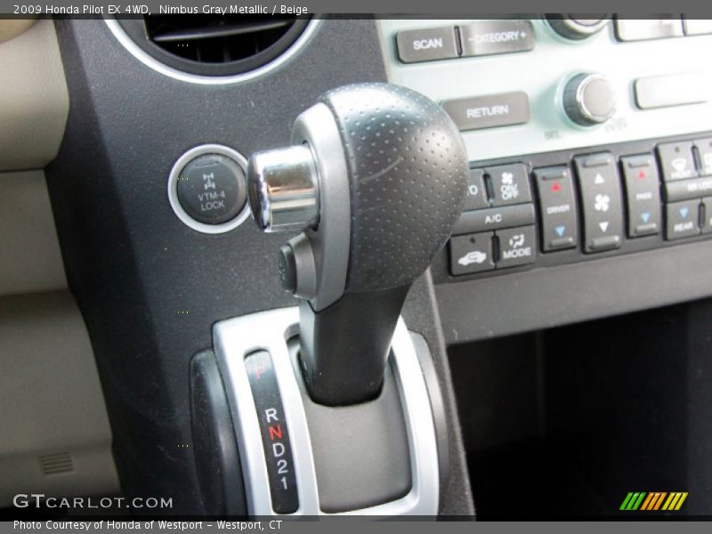 Nimbus Gray Metallic / Beige 2009 Honda Pilot EX 4WD