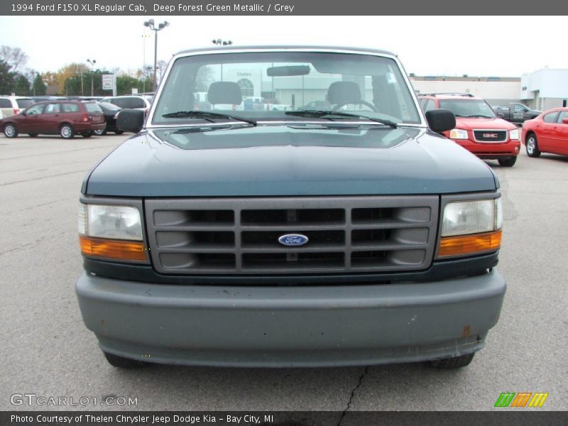 Deep Forest Green Metallic / Grey 1994 Ford F150 XL Regular Cab