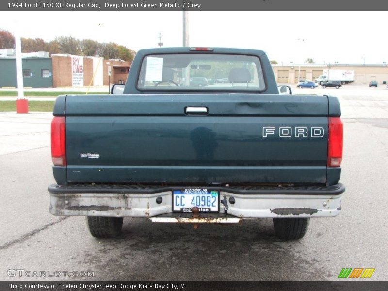 Deep Forest Green Metallic / Grey 1994 Ford F150 XL Regular Cab