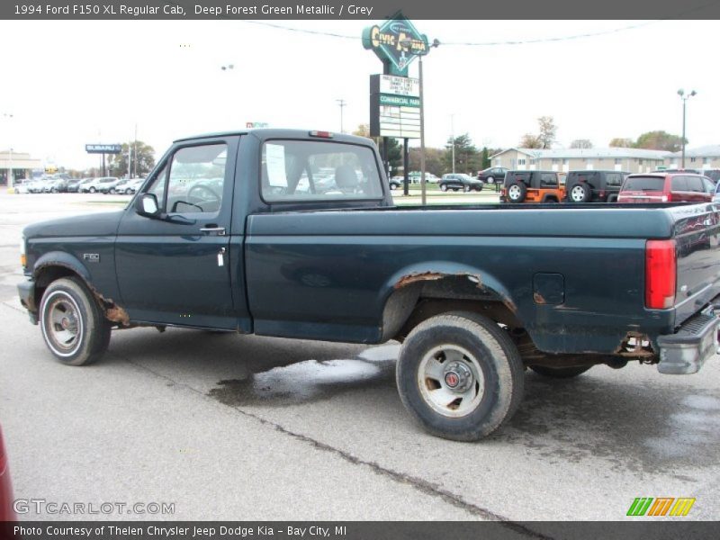 Deep Forest Green Metallic / Grey 1994 Ford F150 XL Regular Cab