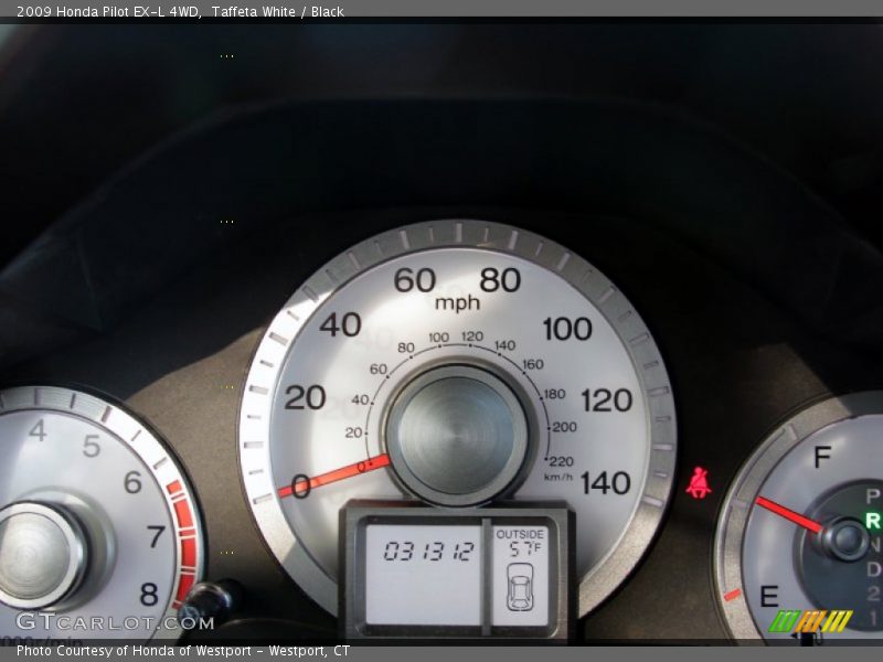 Taffeta White / Black 2009 Honda Pilot EX-L 4WD