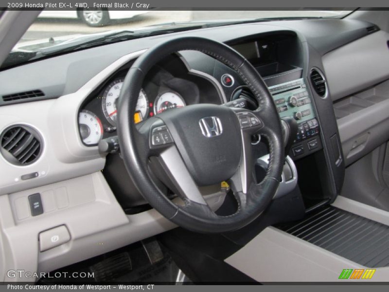 Formal Black / Gray 2009 Honda Pilot EX-L 4WD