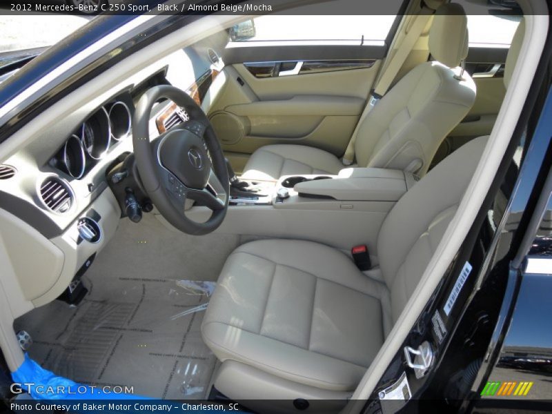 Black / Almond Beige/Mocha 2012 Mercedes-Benz C 250 Sport