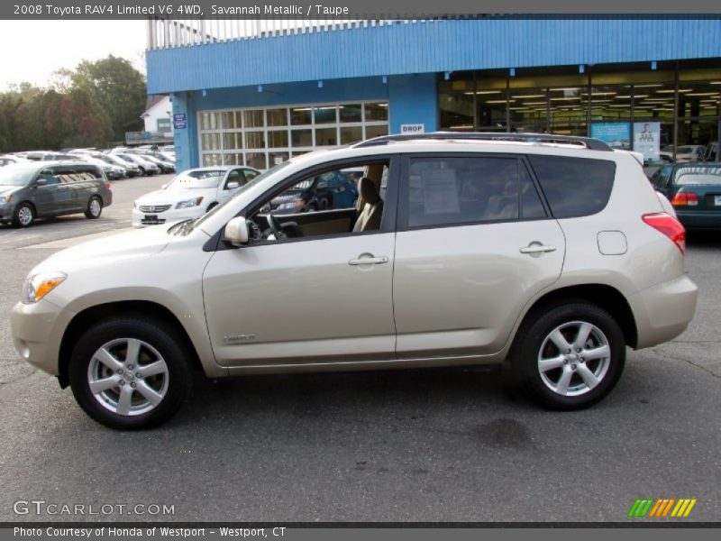 Savannah Metallic / Taupe 2008 Toyota RAV4 Limited V6 4WD