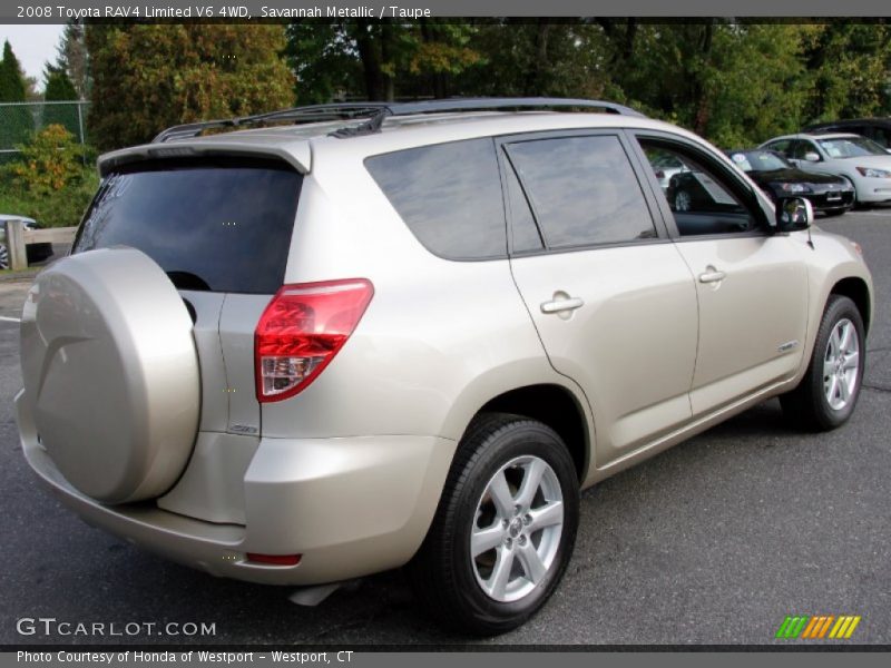 Savannah Metallic / Taupe 2008 Toyota RAV4 Limited V6 4WD