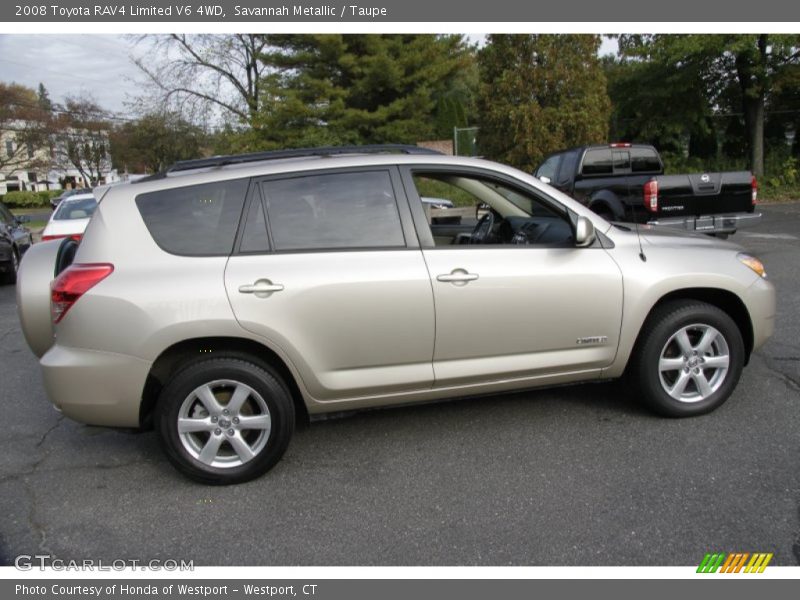 Savannah Metallic / Taupe 2008 Toyota RAV4 Limited V6 4WD
