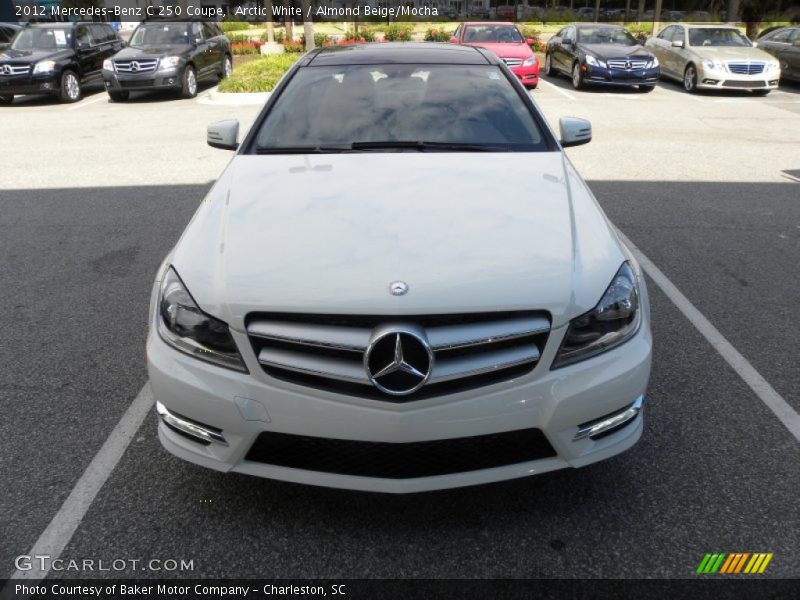 Arctic White / Almond Beige/Mocha 2012 Mercedes-Benz C 250 Coupe