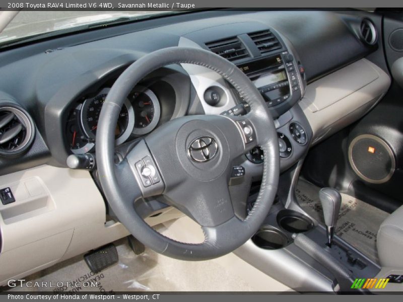 Savannah Metallic / Taupe 2008 Toyota RAV4 Limited V6 4WD