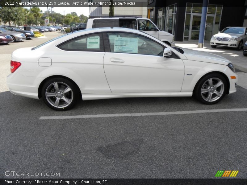 Arctic White / Almond Beige/Mocha 2012 Mercedes-Benz C 250 Coupe