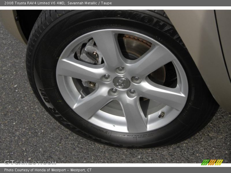 Savannah Metallic / Taupe 2008 Toyota RAV4 Limited V6 4WD