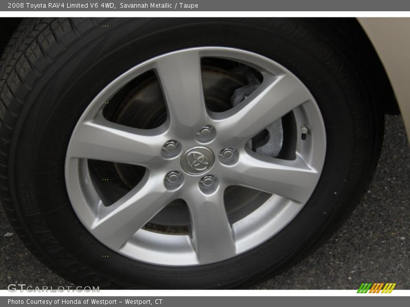 Savannah Metallic / Taupe 2008 Toyota RAV4 Limited V6 4WD