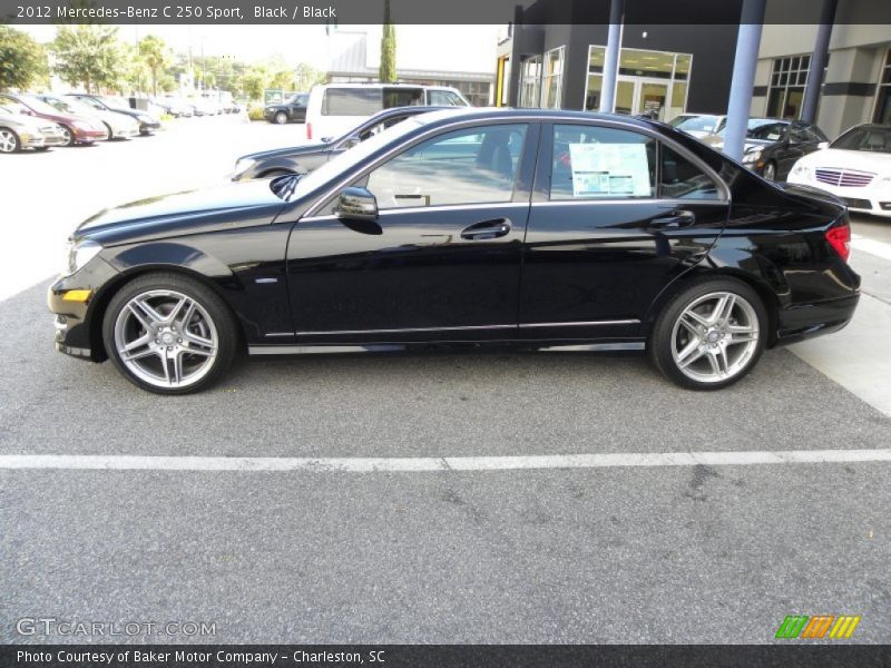 Black / Black 2012 Mercedes-Benz C 250 Sport