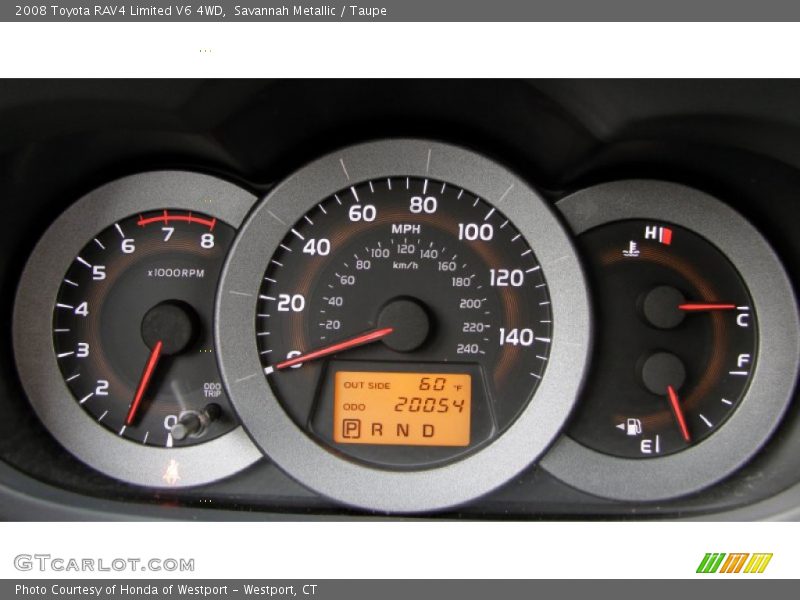 Savannah Metallic / Taupe 2008 Toyota RAV4 Limited V6 4WD