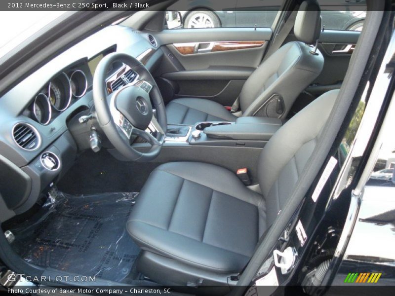 Black / Black 2012 Mercedes-Benz C 250 Sport