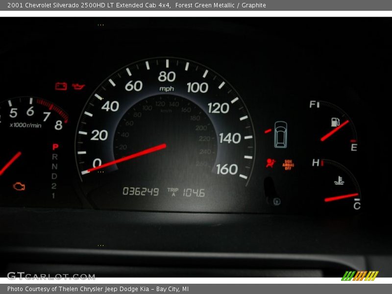 Forest Green Metallic / Graphite 2001 Chevrolet Silverado 2500HD LT Extended Cab 4x4