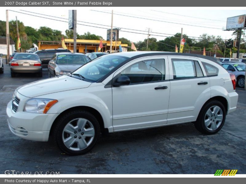 Stone White / Pastel Pebble Beige 2007 Dodge Caliber SXT