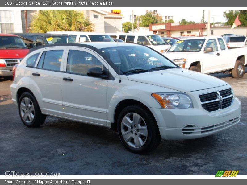 Stone White / Pastel Pebble Beige 2007 Dodge Caliber SXT