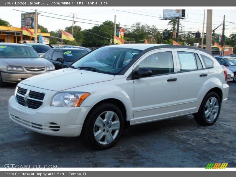 Stone White / Pastel Pebble Beige 2007 Dodge Caliber SXT