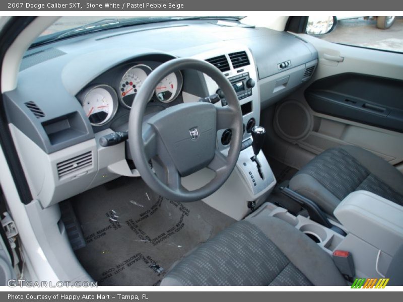 Stone White / Pastel Pebble Beige 2007 Dodge Caliber SXT