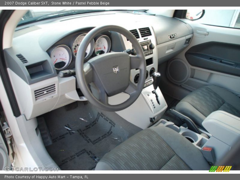 Stone White / Pastel Pebble Beige 2007 Dodge Caliber SXT