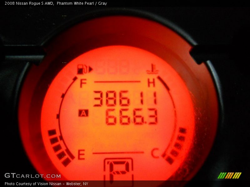 Phantom White Pearl / Gray 2008 Nissan Rogue S AWD