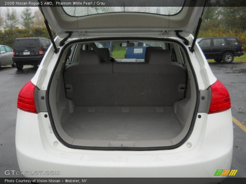 Phantom White Pearl / Gray 2008 Nissan Rogue S AWD