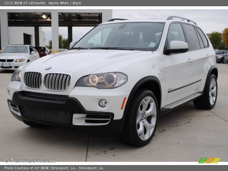 Alpine White / Black 2010 BMW X5 xDrive48i