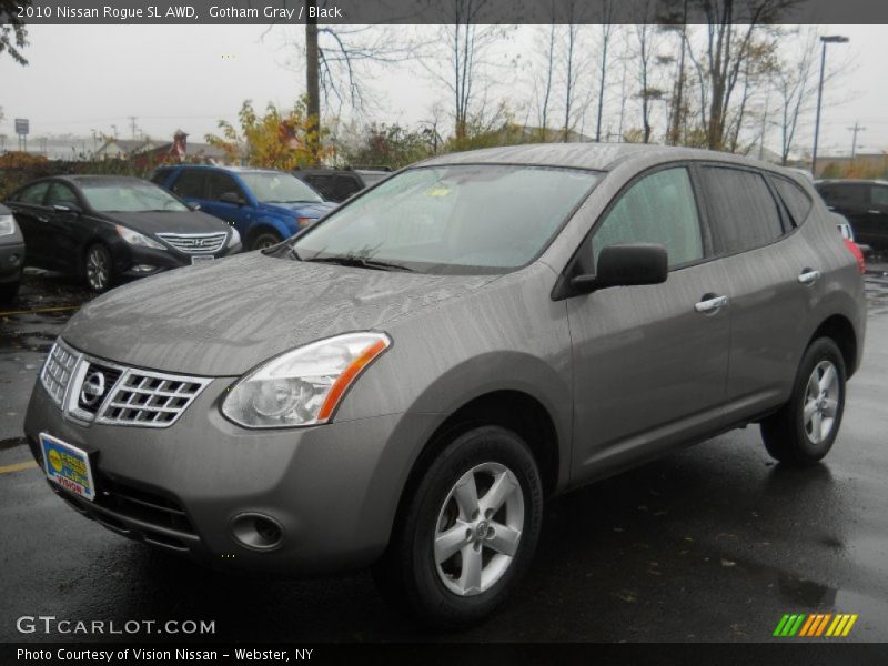 Gotham Gray / Black 2010 Nissan Rogue SL AWD