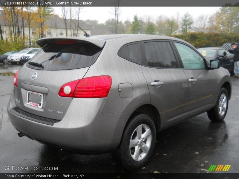 Gotham Gray / Black 2010 Nissan Rogue SL AWD