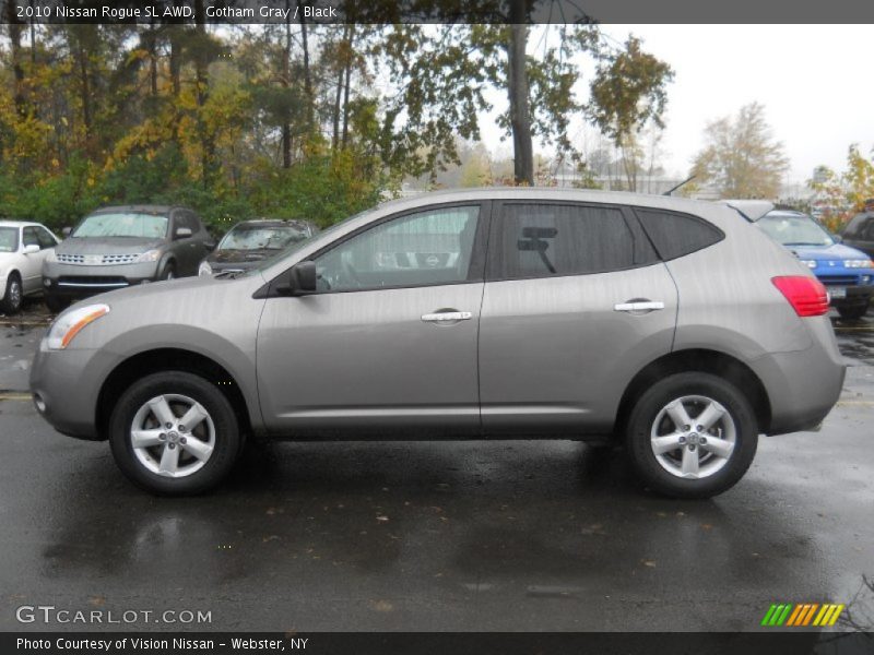 Gotham Gray / Black 2010 Nissan Rogue SL AWD