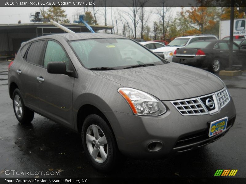 Gotham Gray / Black 2010 Nissan Rogue SL AWD