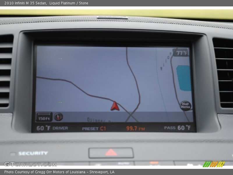 Navigation of 2010 M 35 Sedan