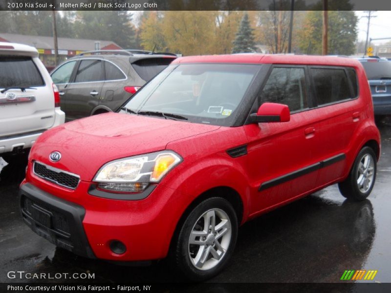 Molten Red / Black Soul Logo Cloth 2010 Kia Soul +