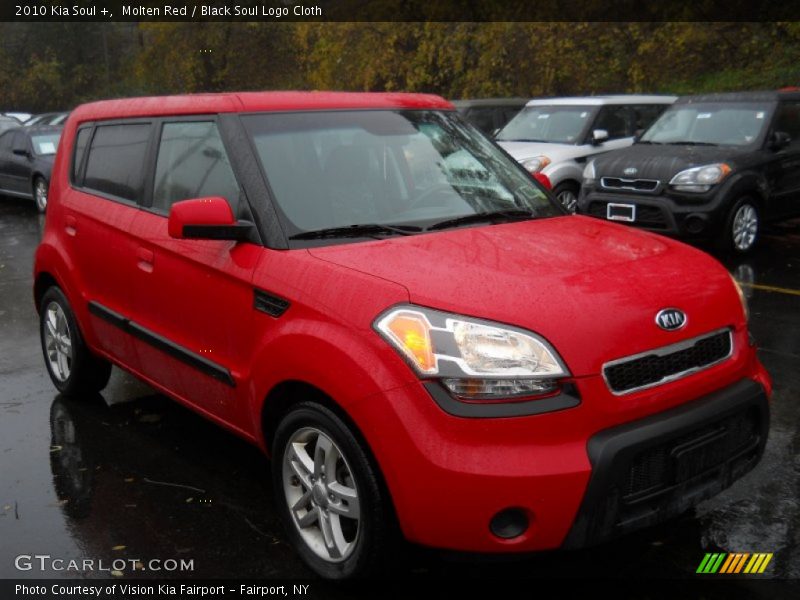 Molten Red / Black Soul Logo Cloth 2010 Kia Soul +