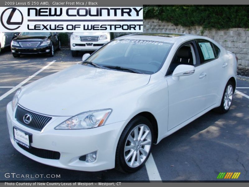 Glacier Frost Mica / Black 2009 Lexus IS 250 AWD