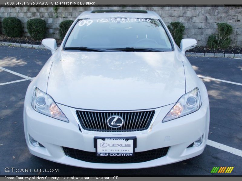 Glacier Frost Mica / Black 2009 Lexus IS 250 AWD