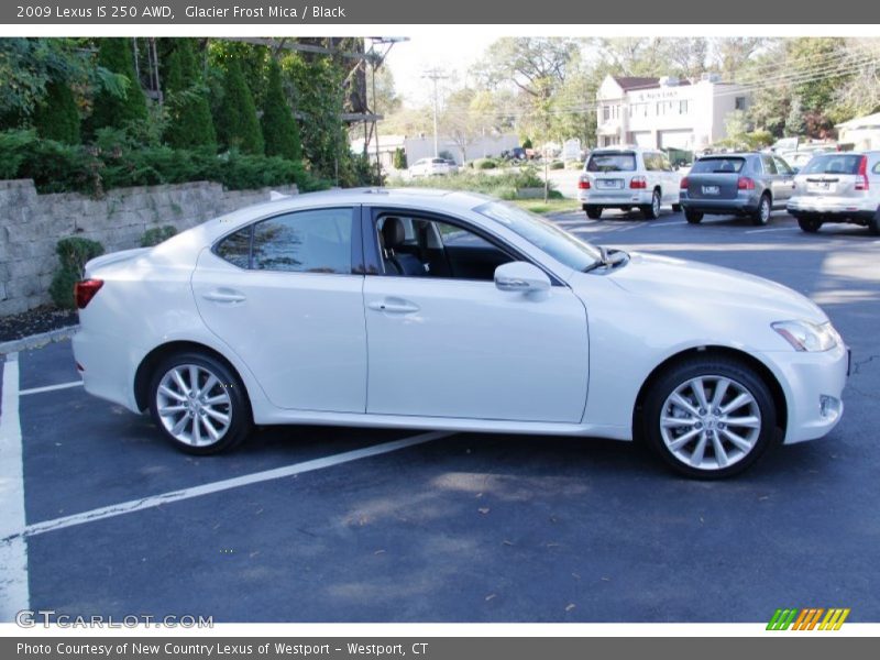 Glacier Frost Mica / Black 2009 Lexus IS 250 AWD