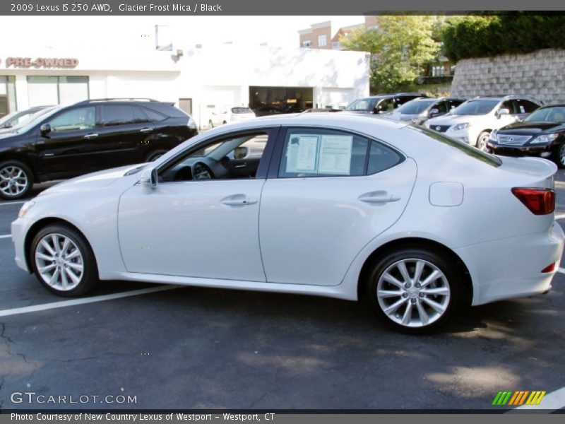 Glacier Frost Mica / Black 2009 Lexus IS 250 AWD